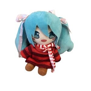 Hatsune Miku Plush toy Striped Sweater And Scarf Special Holiday Edition Rare